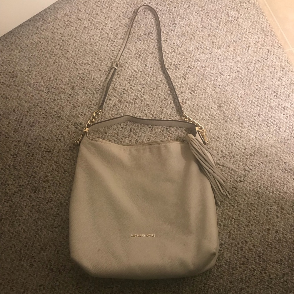 Michael Kors Stone Colored Leather Bag